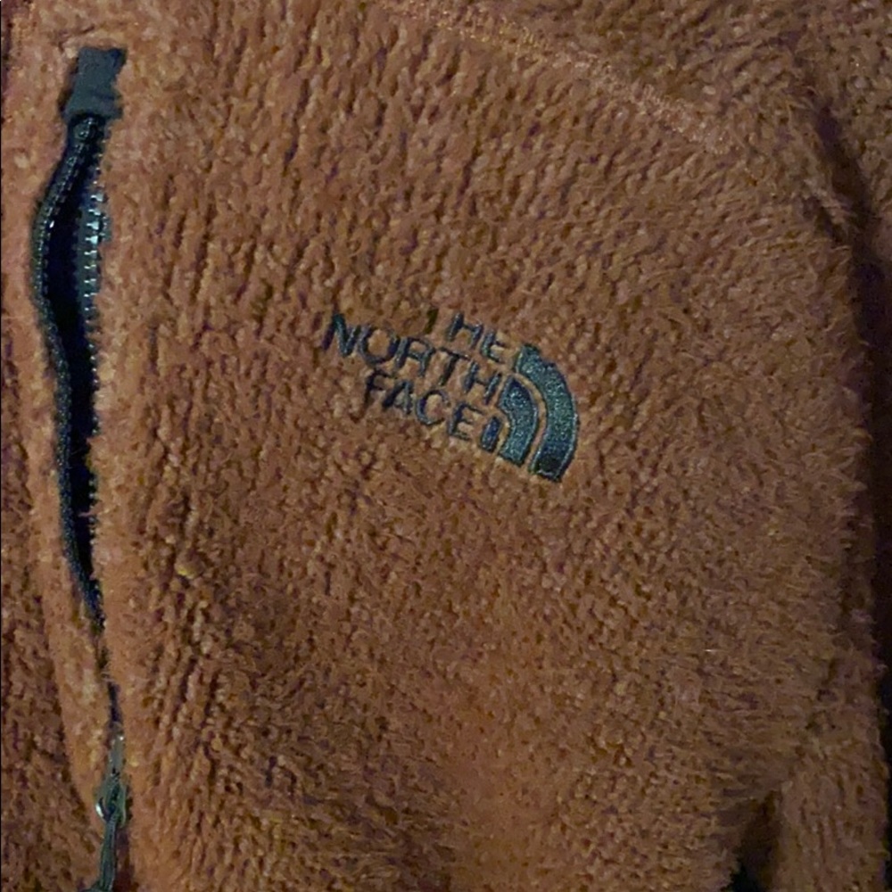 Men’s north face unique fuzzy coat jacket brown - Picture 2 of 6